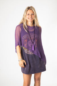 Sophie is wearing capulet in purple