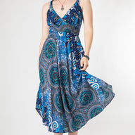 Meadow Flora Mandala Plunge Dress