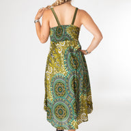 Meadow Flora Mandala Plunge Dress
