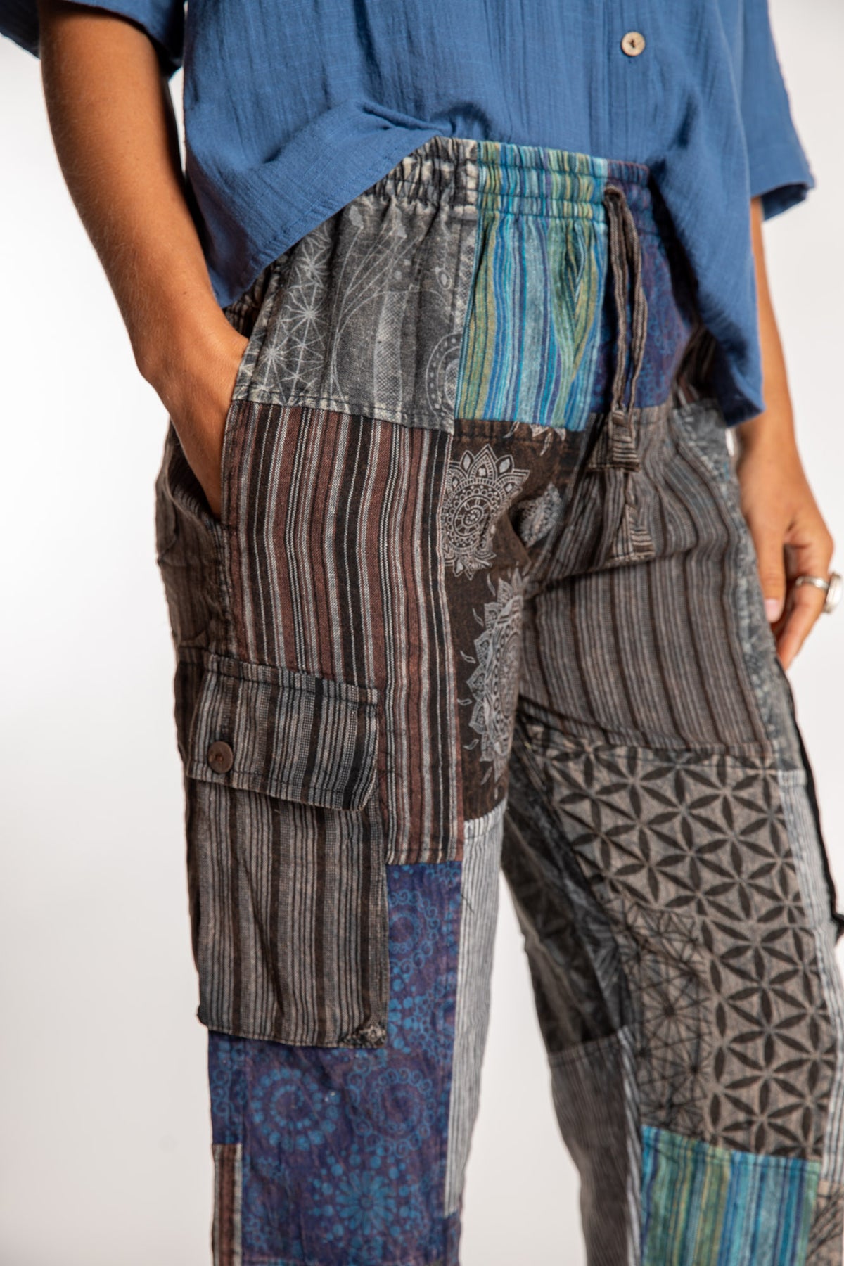 Mela Patchwork Cargo Pants