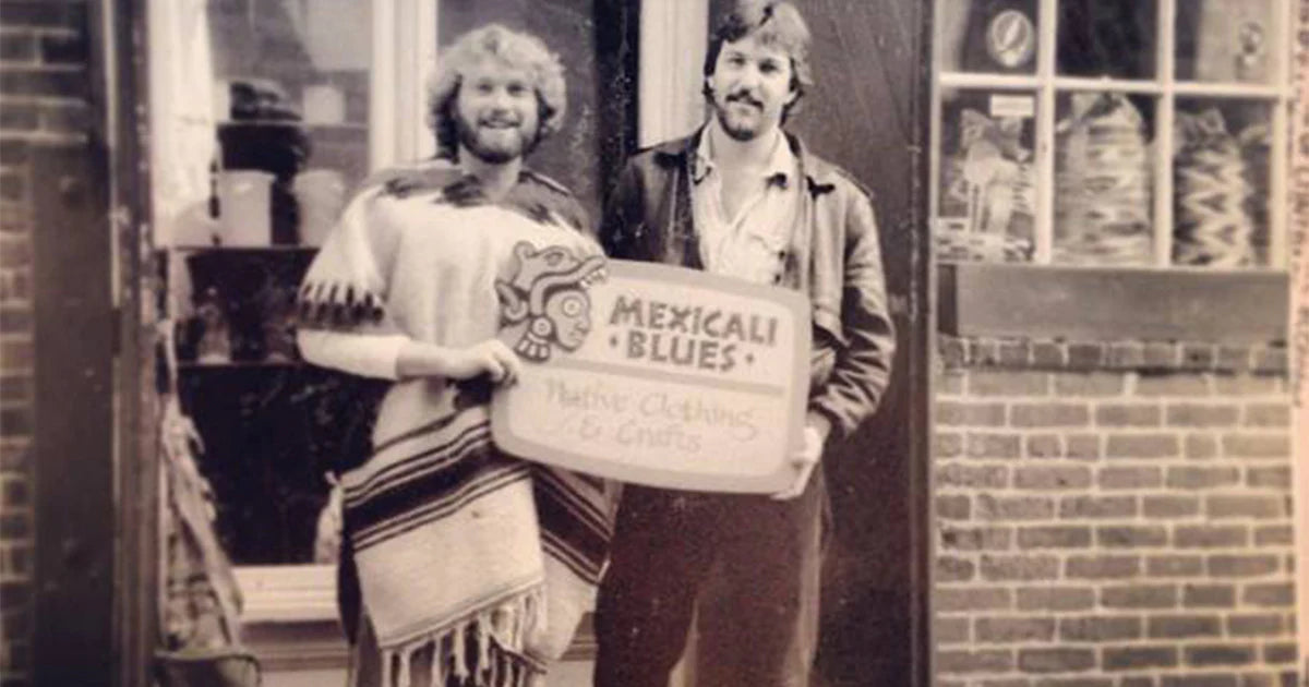 Peter Erskine and Eric Lipkin in a analog film photo of the opening day of Mexicali Blues