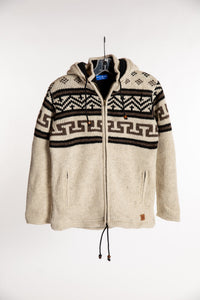 The Large Mexicali Wool Hoodie Jacket in Natural