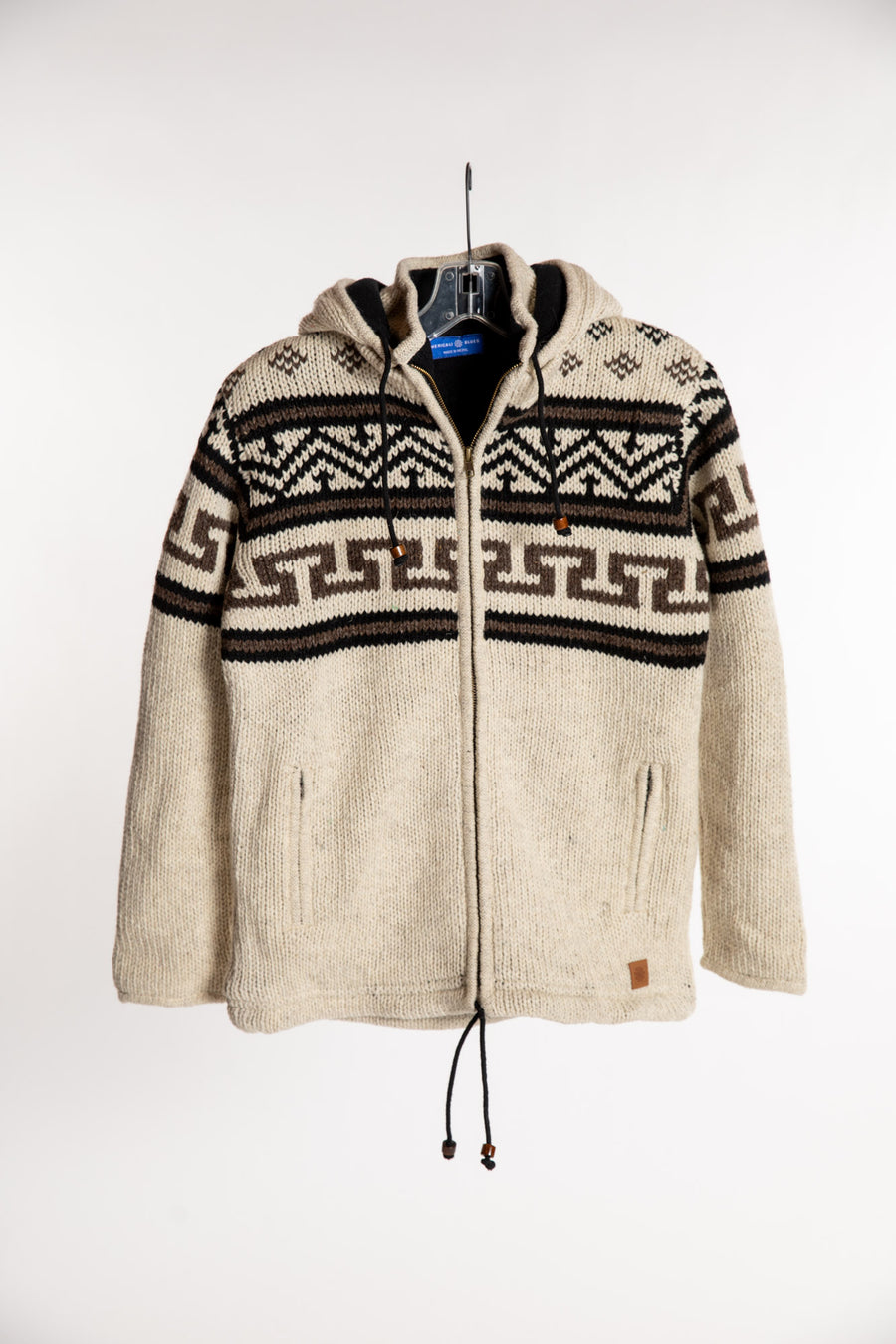 The Large Mexicali Wool Hoodie Jacket in Natural