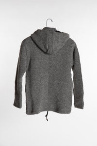 The Large Mexicali Wool Hoodie Jacket in Gray
