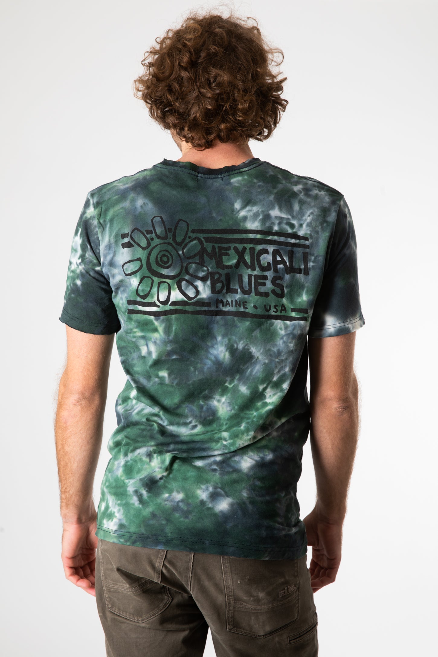 Dark Green Tie Dye Shirt