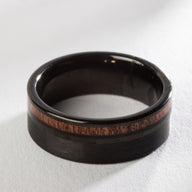 Mexicali Tungsten Koa Wood Ring