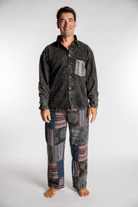 Topher is wearing the Black Niran Shirt Jacket in L/XL