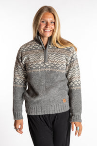 Nordic Quarter Zip Wool Sweater