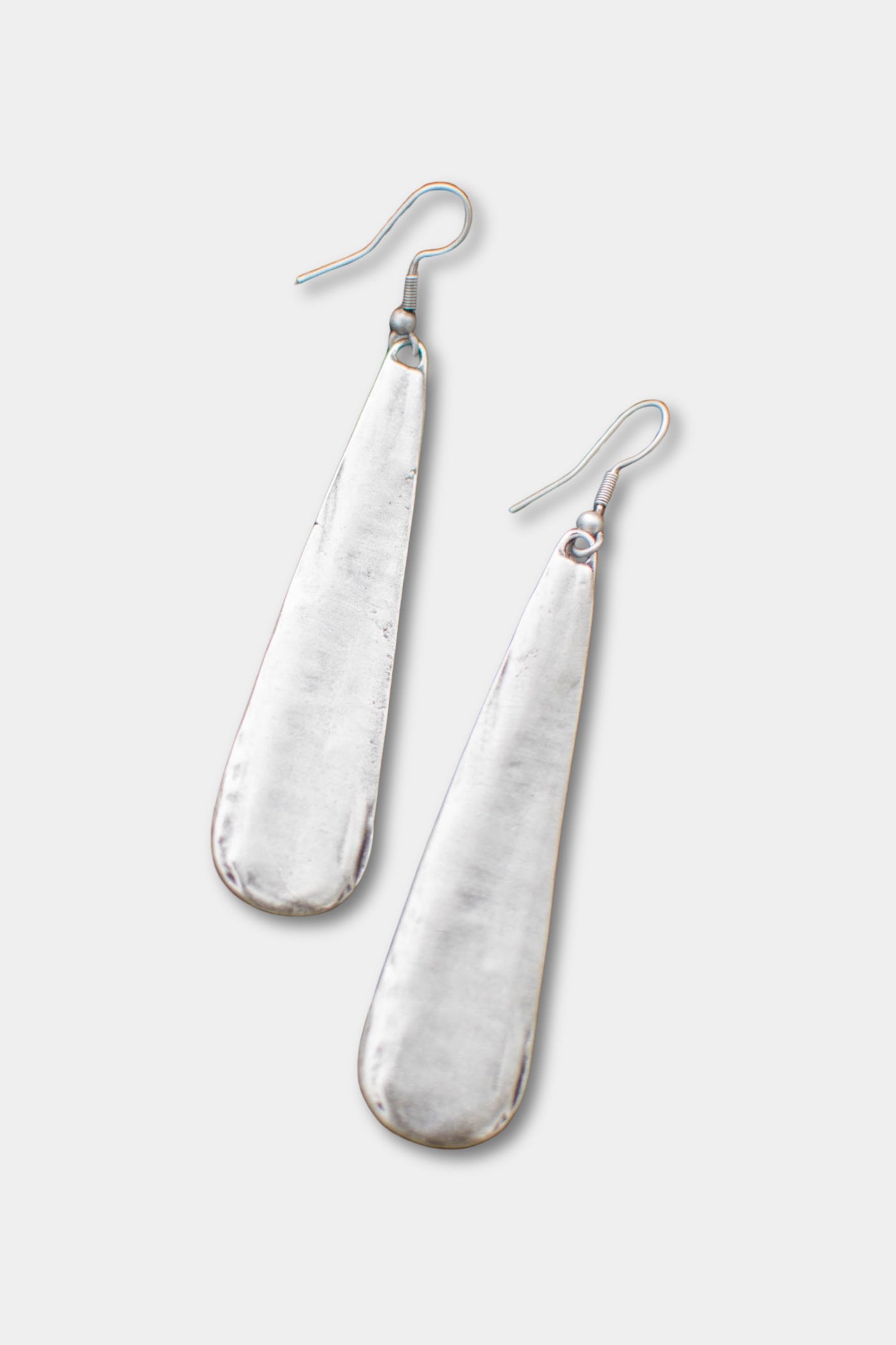 Teardrop Obelisk Zamak Earrings