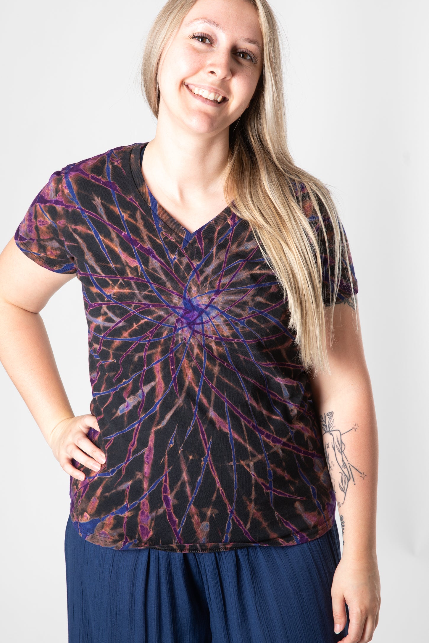Oracle V-Neck Tie Dye T-Shirt