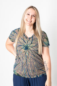 Oracle Women's V-Neck Tie Dye T-Shirt