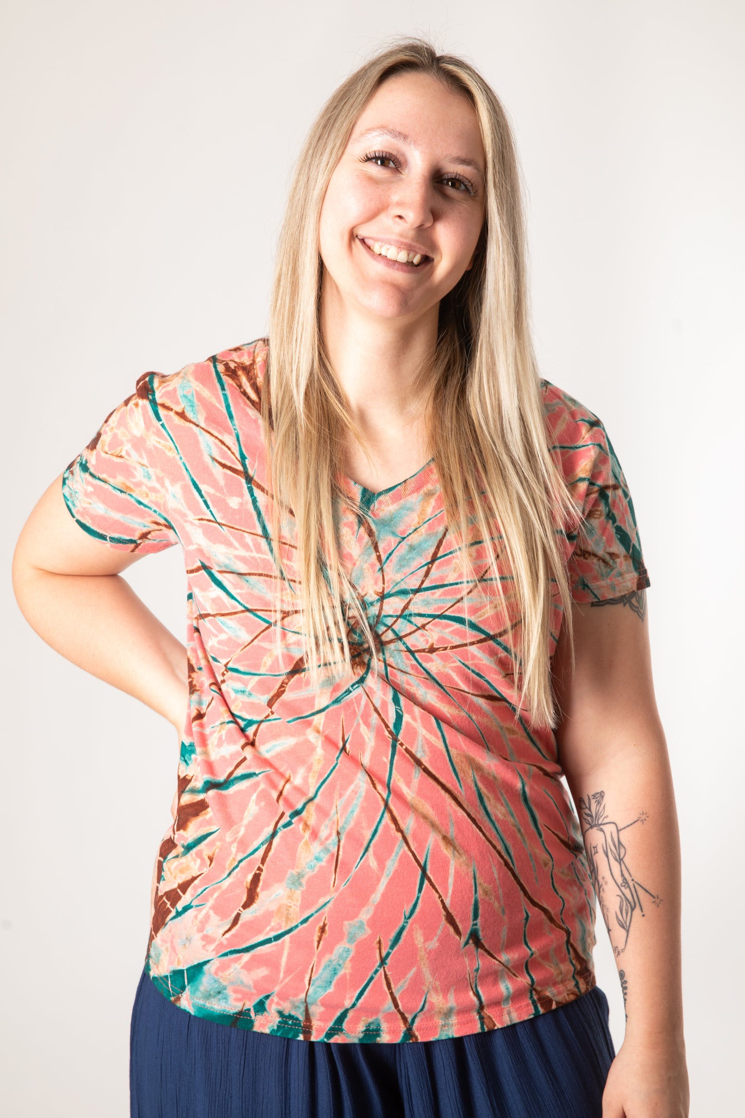 Oracle V-Neck Tie Dye T-Shirt