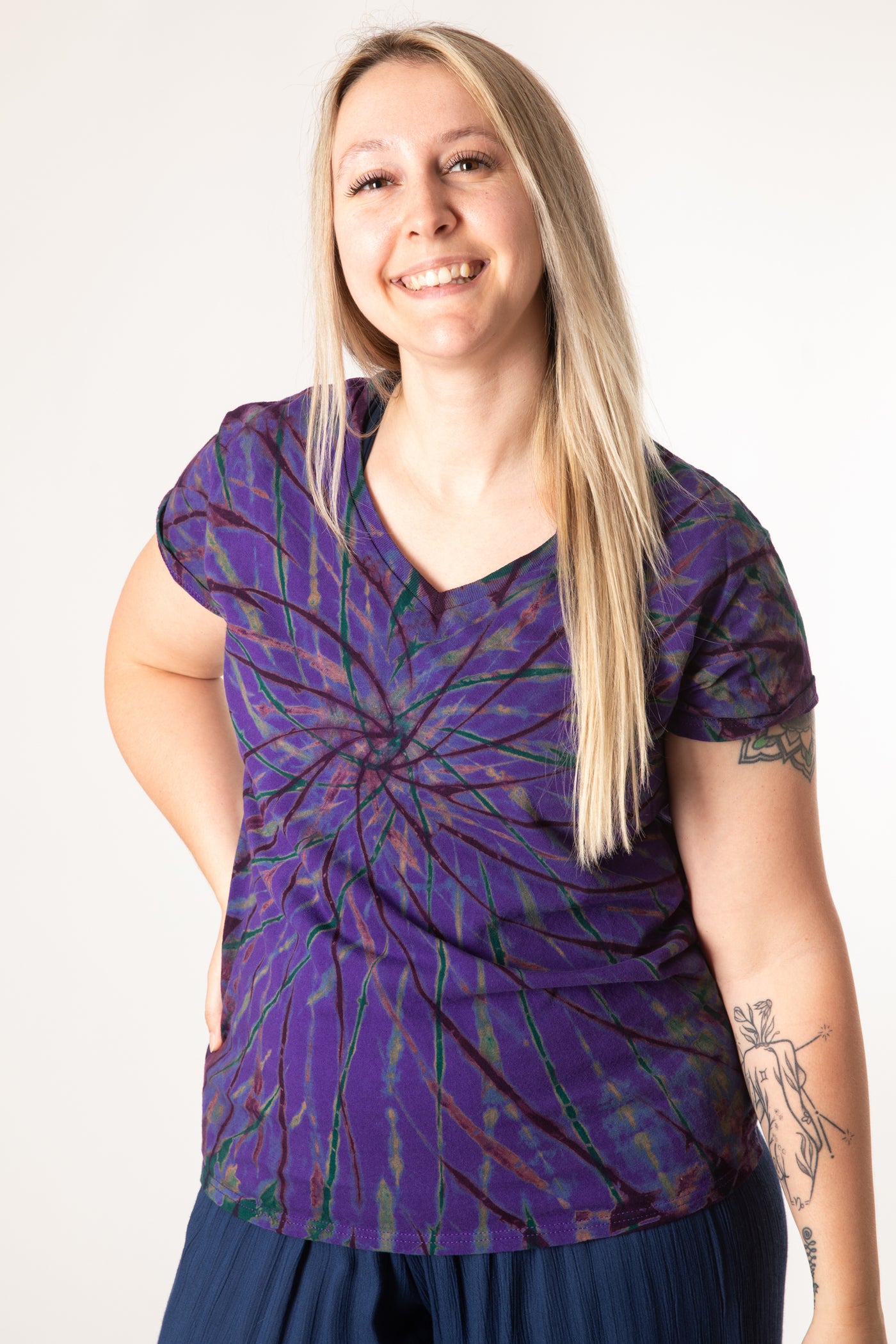 Oracle V-Neck Tie Dye T-Shirt