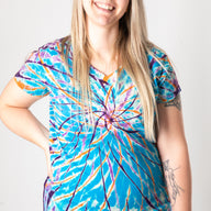 Oracle V-Neck Tie Dye T-Shirt