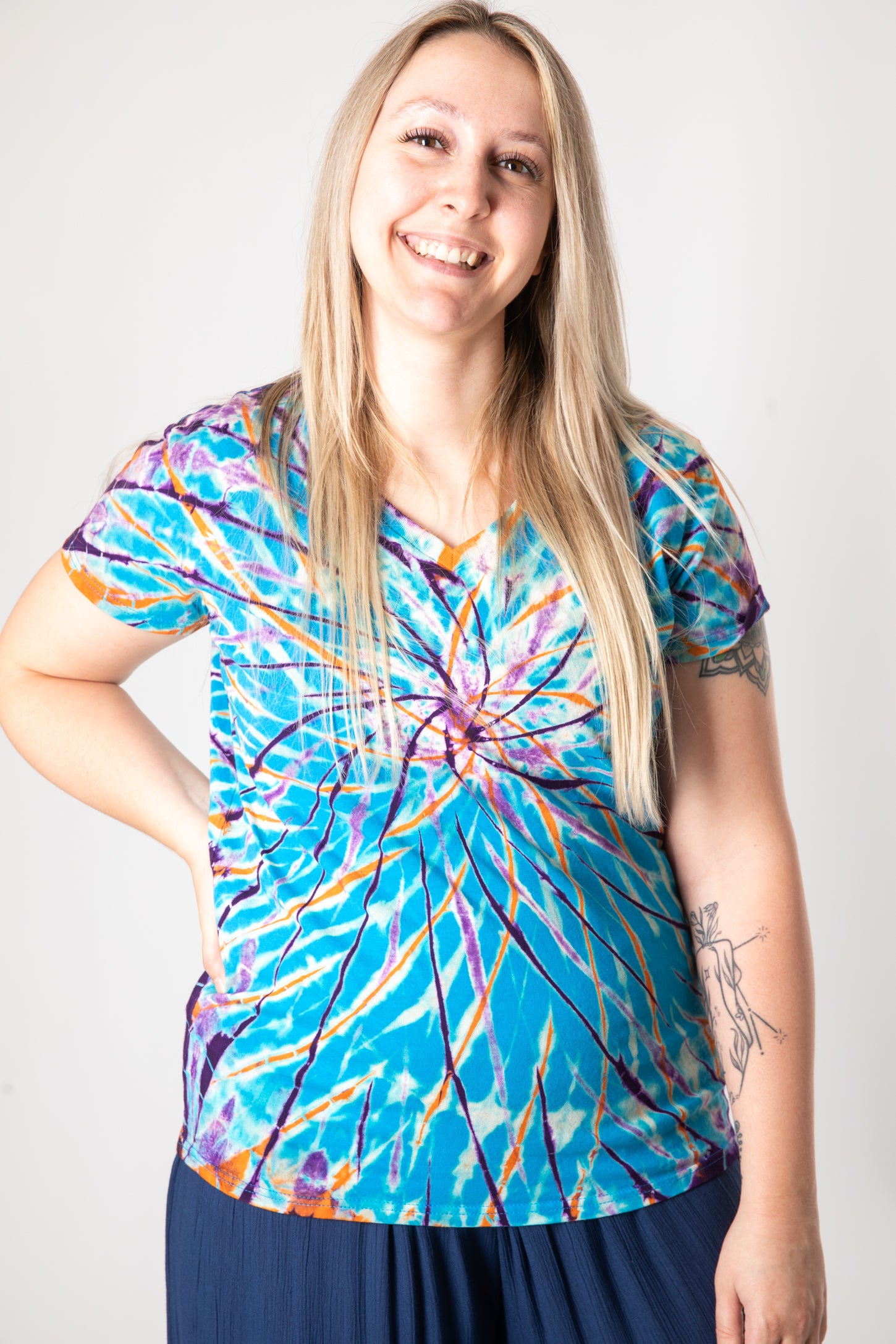 Oracle V-Neck Tie Dye T-Shirt