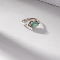Oval Gemstone Midi Ring