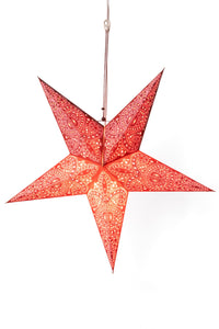 Red paper star lantern in alia - maroon