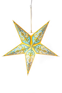 Pastel paper star lantern in ganesh - yellow