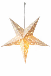 Paper star lantern in mari - white