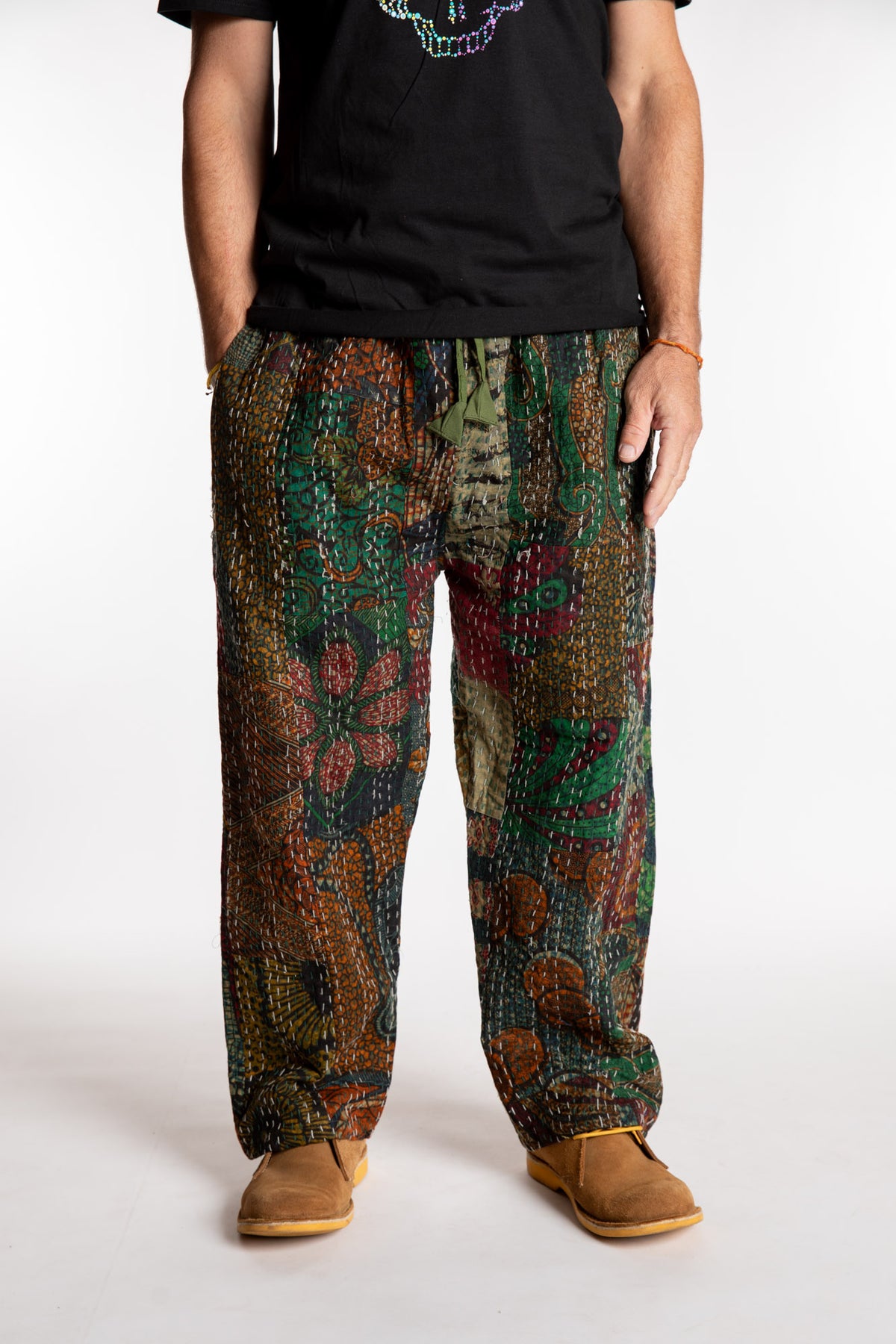 Patchwork Kantha Pants