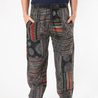 Patchwork Stone Wash Meditation Pants