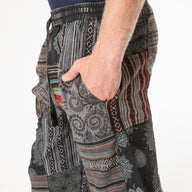 Patchwork Stone Wash Meditation Pants