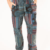 Patchwork Stone Wash Meditation Pants