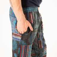 Patchwork Stone Wash Meditation Pants
