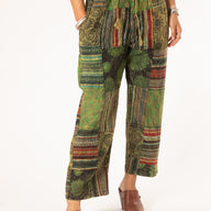 Patchwork Stone Wash Meditation Pants
