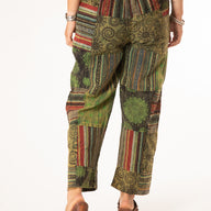 Patchwork Stone Wash Meditation Pants
