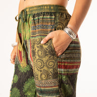 Patchwork Stone Wash Meditation Pants