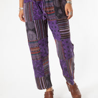 Patchwork Stone Wash Meditation Pants