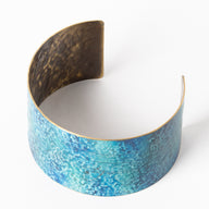 Patina Mixed Metal Wide Cuff Bracelet