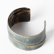 Patina Mixed Metal Wide Cuff Bracelet
