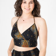 Peacock Feather Halter Top