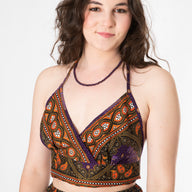 Peacock Feather Halter Top