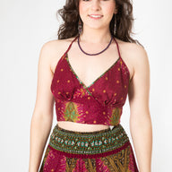 Peacock Feather Halter Top