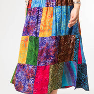Playful Batik Patchwork Skirt