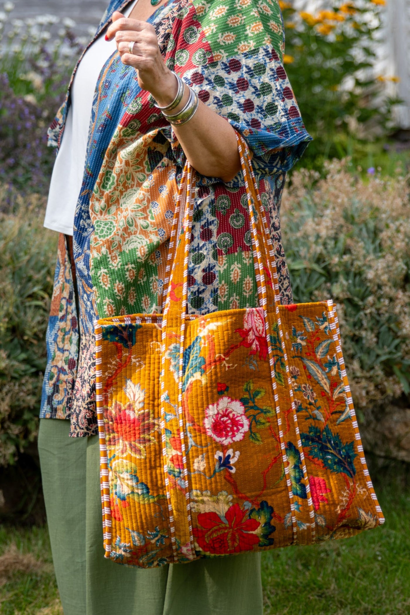 Bristol Plush Floral Tote Bag