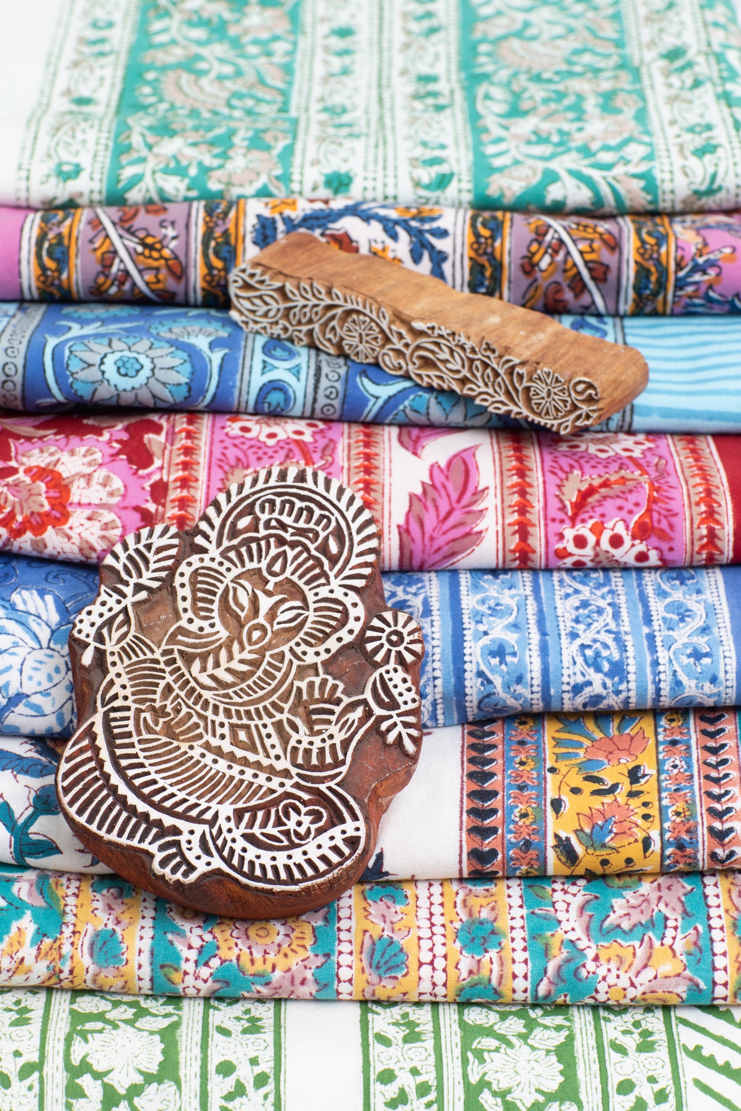 Provincial Block Print Queen Tapestry