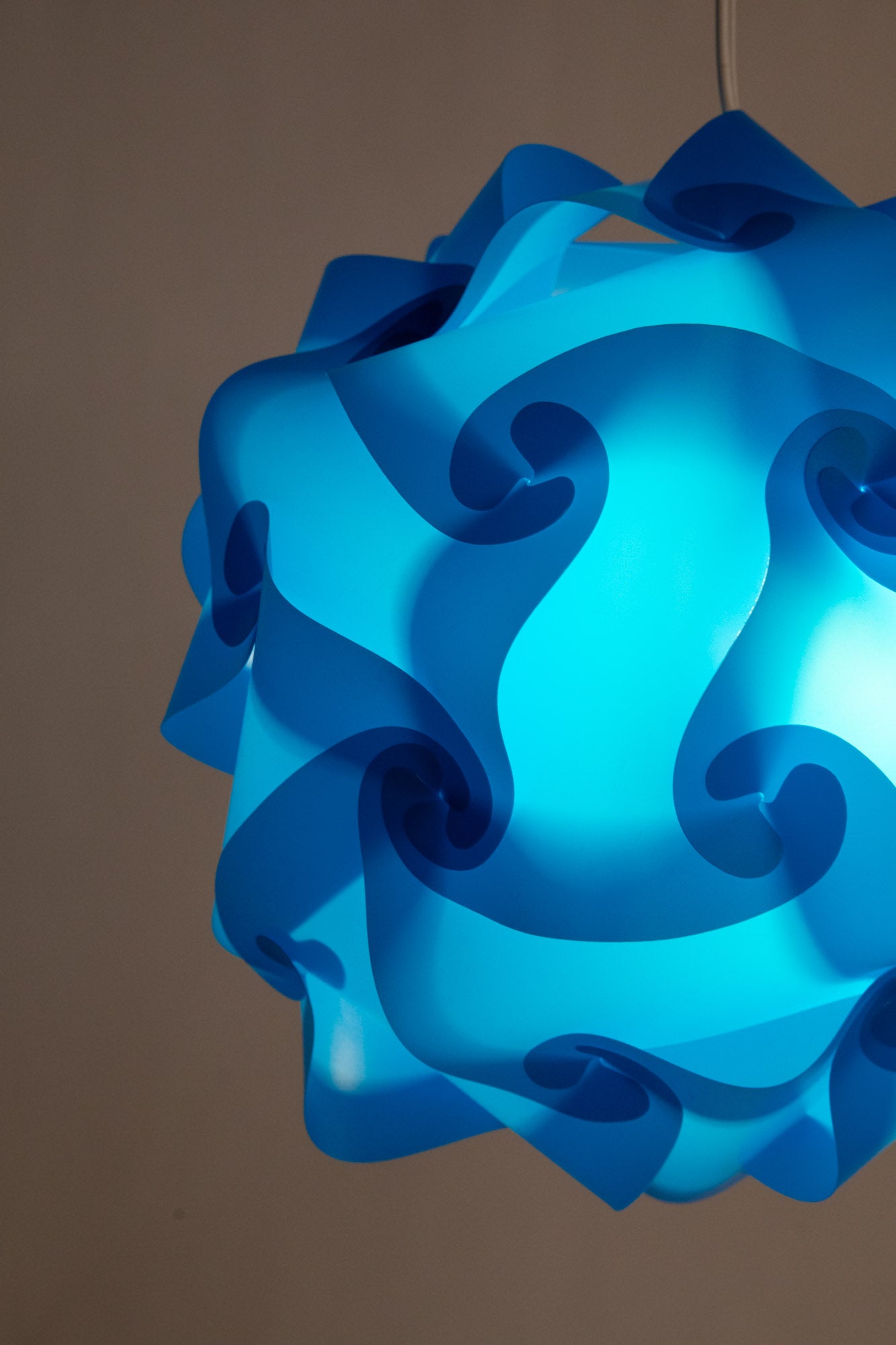 Large Puzzle Lamp in Blue