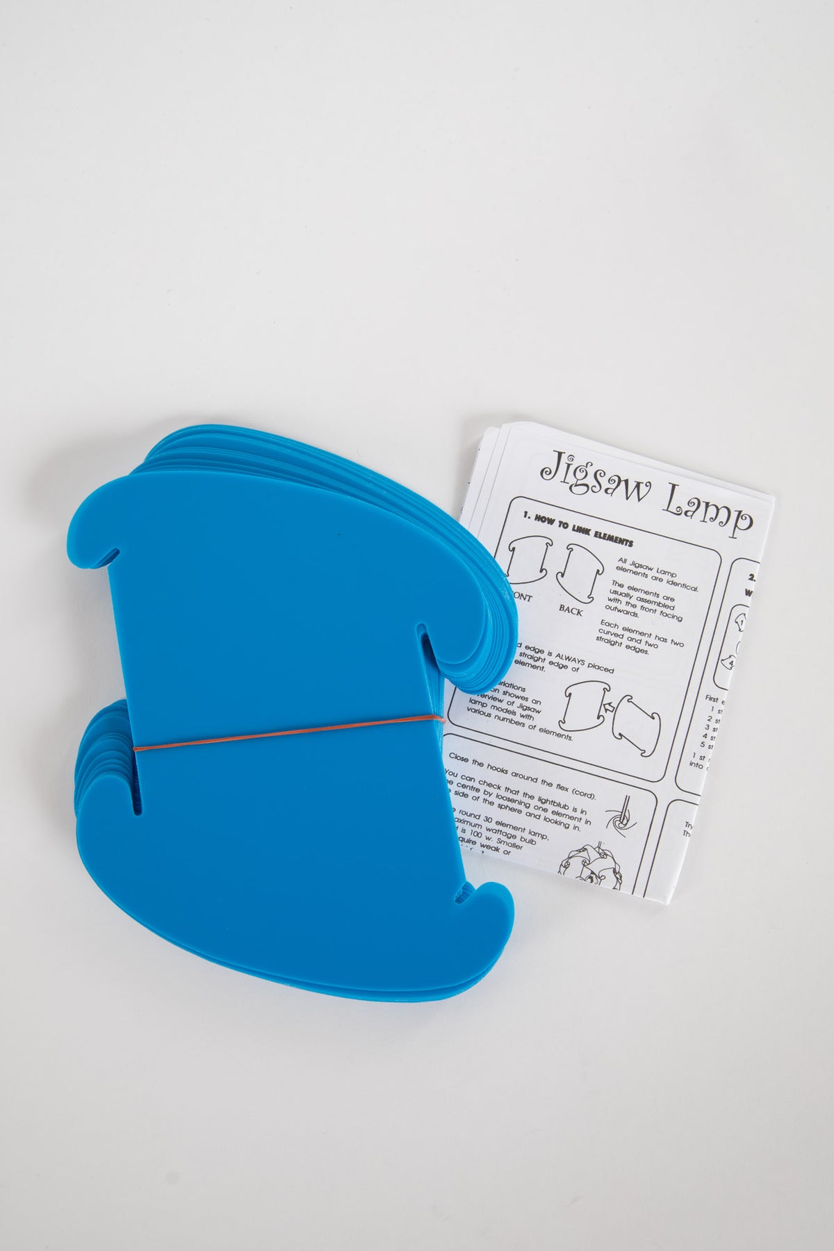 Large Puzzle Pendant Lamp in Blue