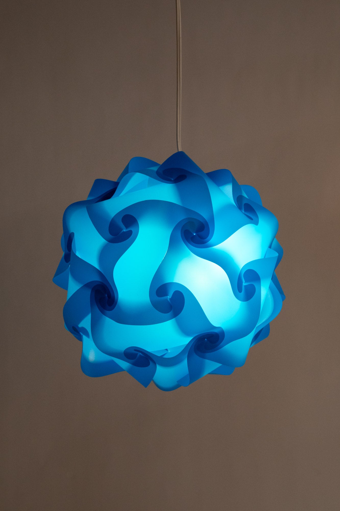 Large Puzzle Lamp in Blue
