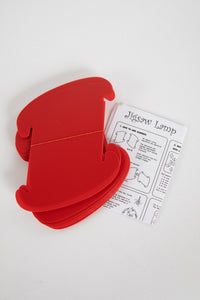 Large Puzzle Pendant Lamp in Red