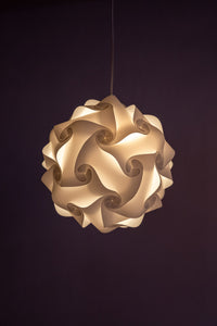 Medium Puzzle Lamp in White