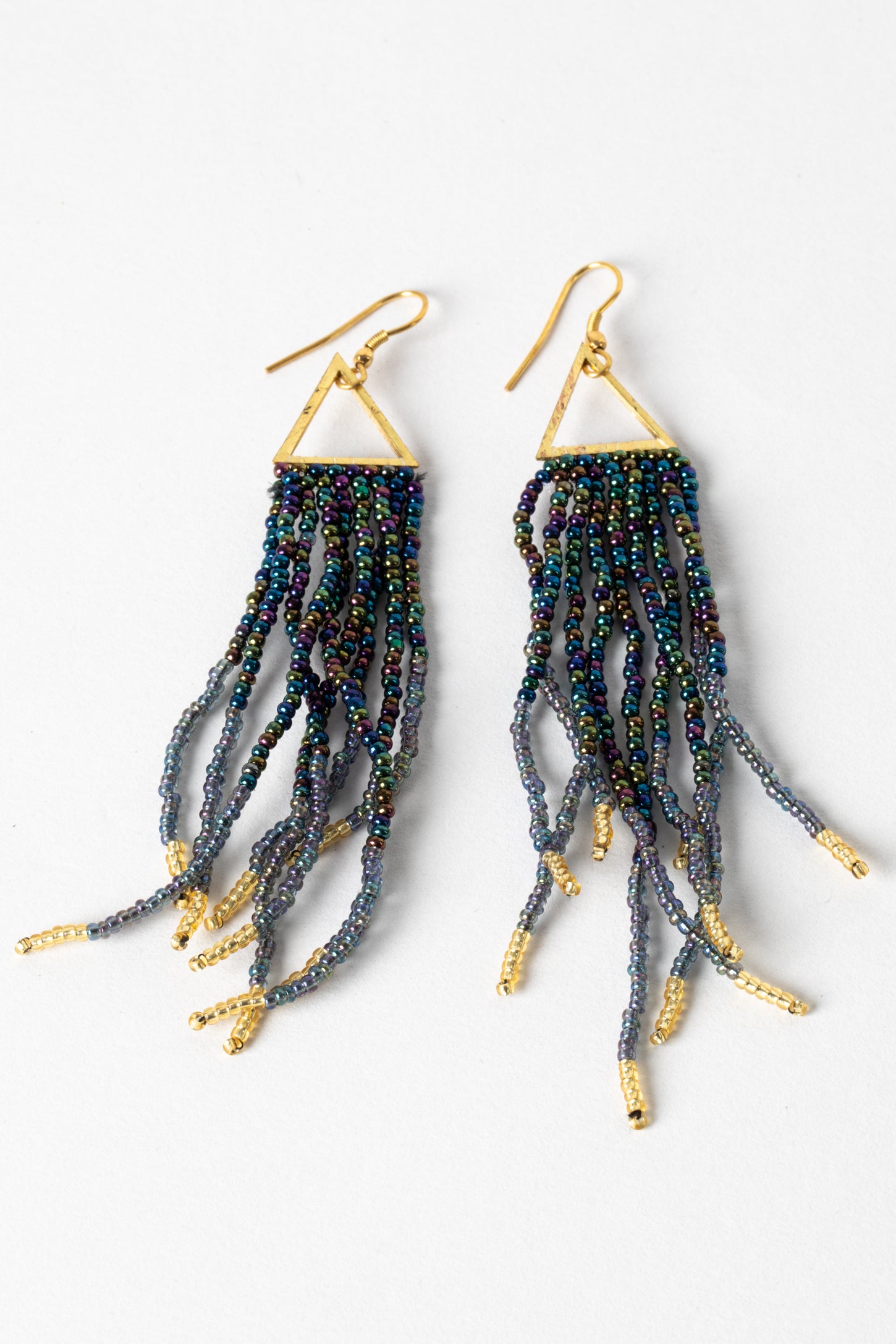 Rainbow discount fringe earrings