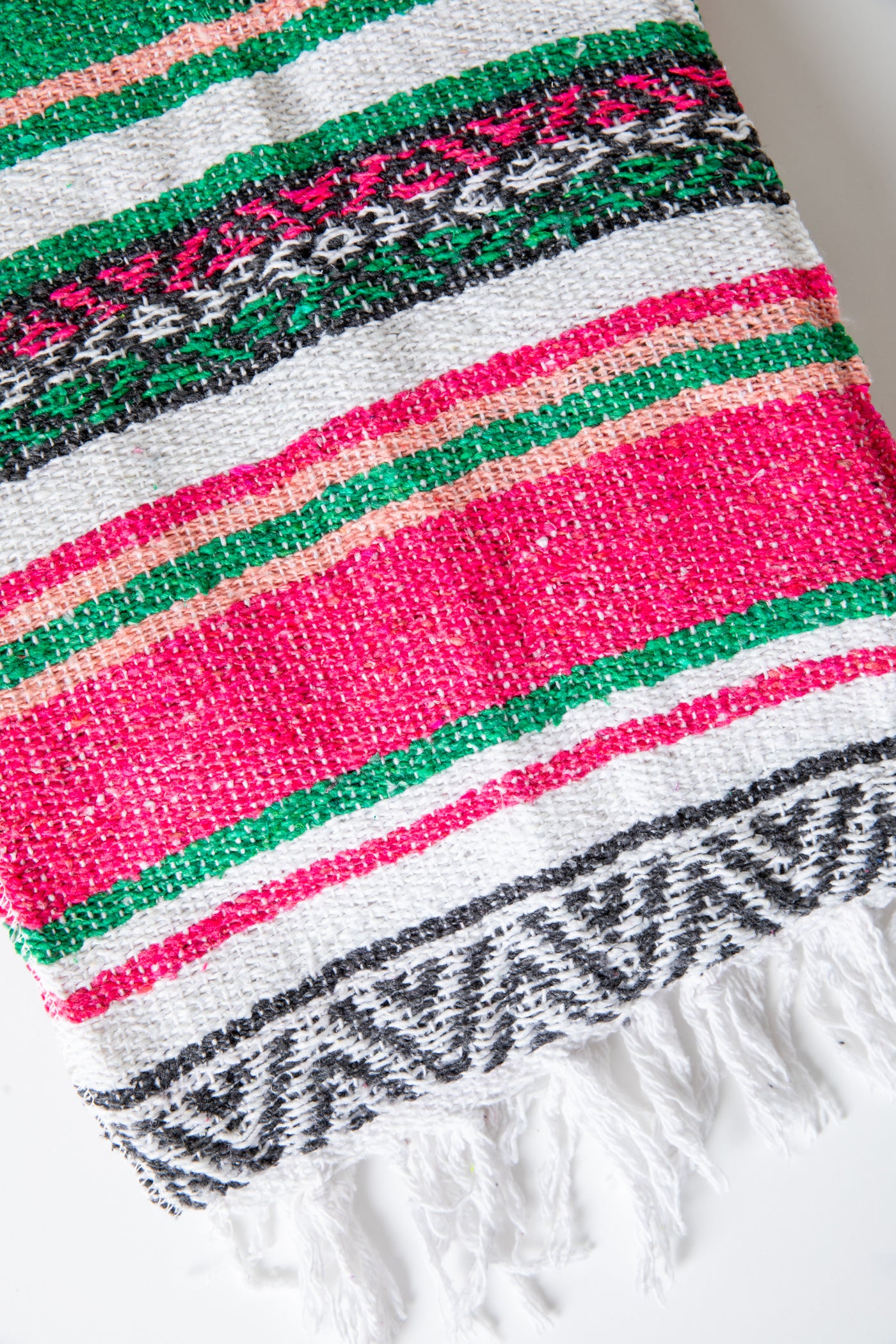 Mexican falsa blanket in watermelon