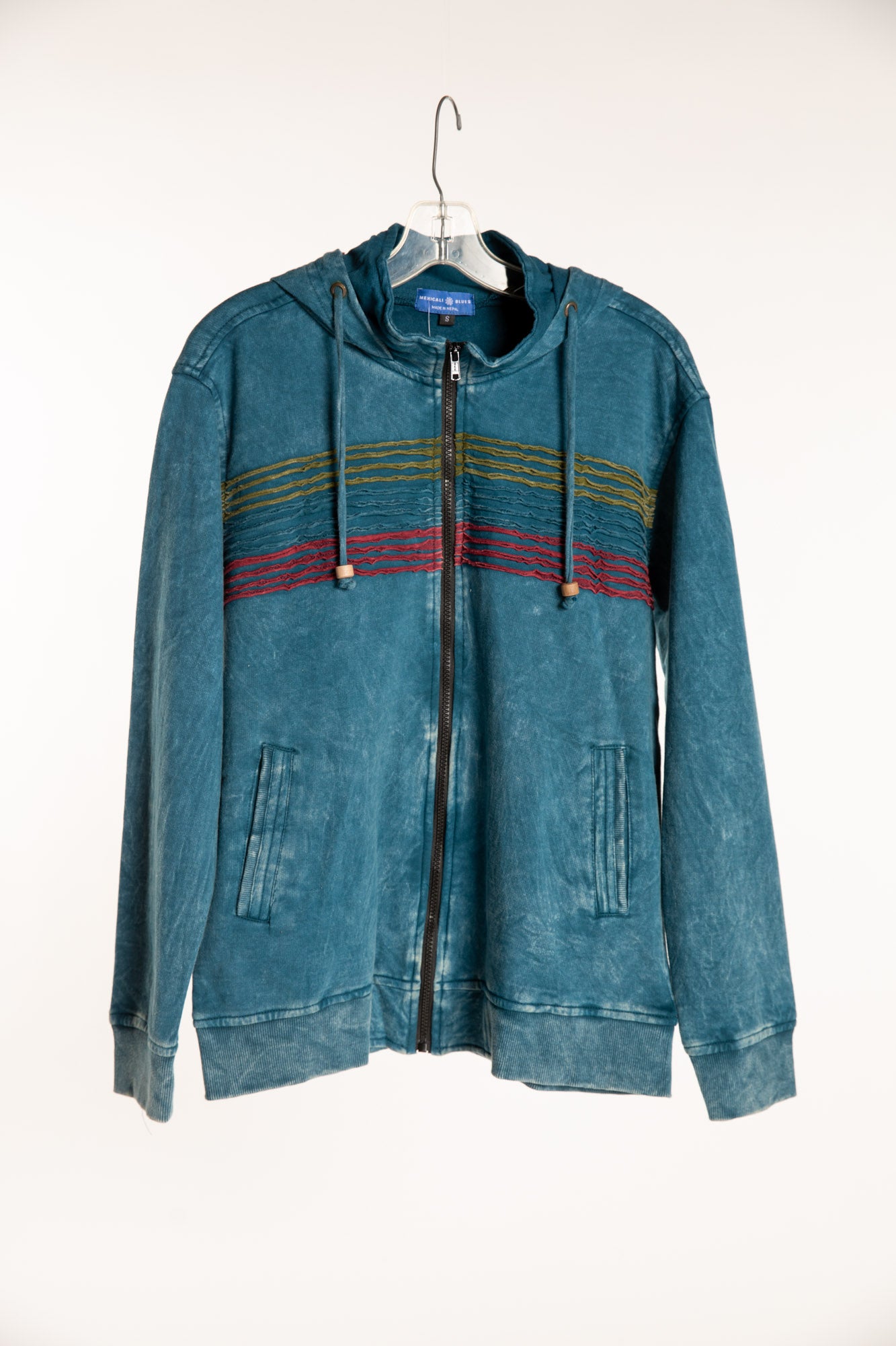 The Blue Sathi Stripe Zip Hoodie