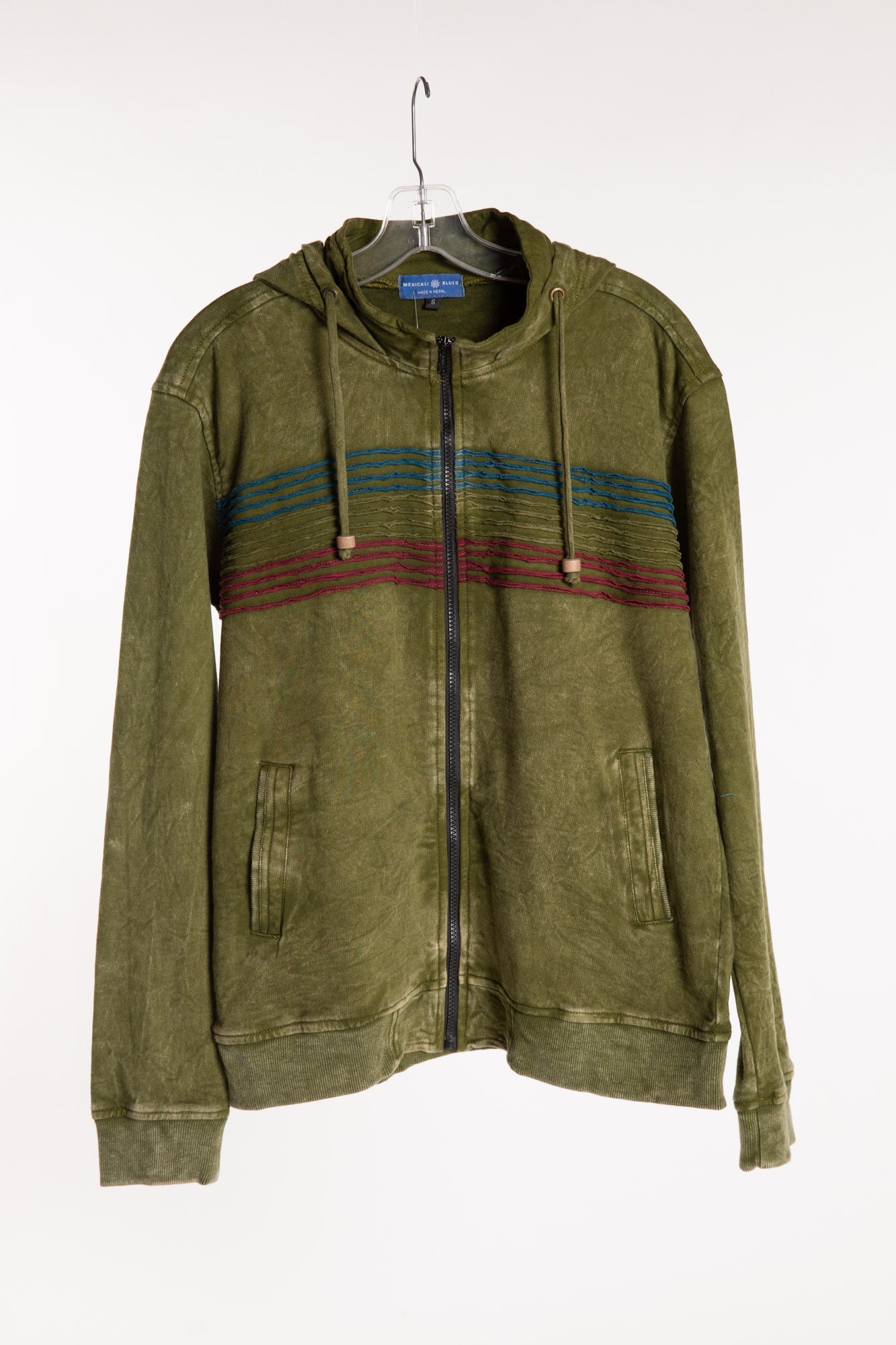 The Olive Sathi Stripe Zip Hoodie