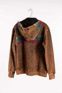 The Sepia Sathi Stripe Zip Hoodie
